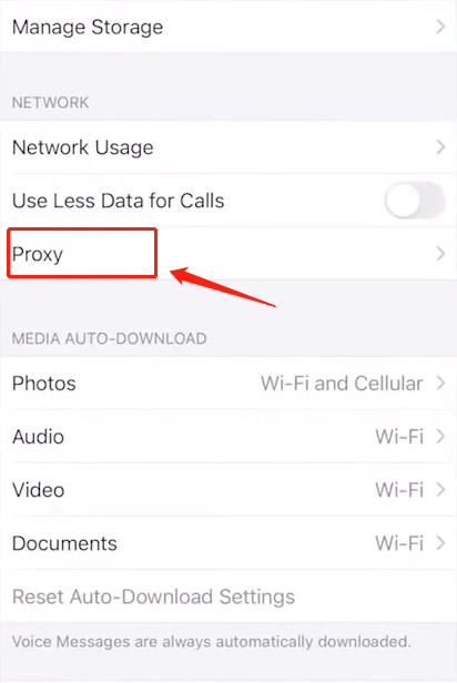 click proxy in android whatsapp
