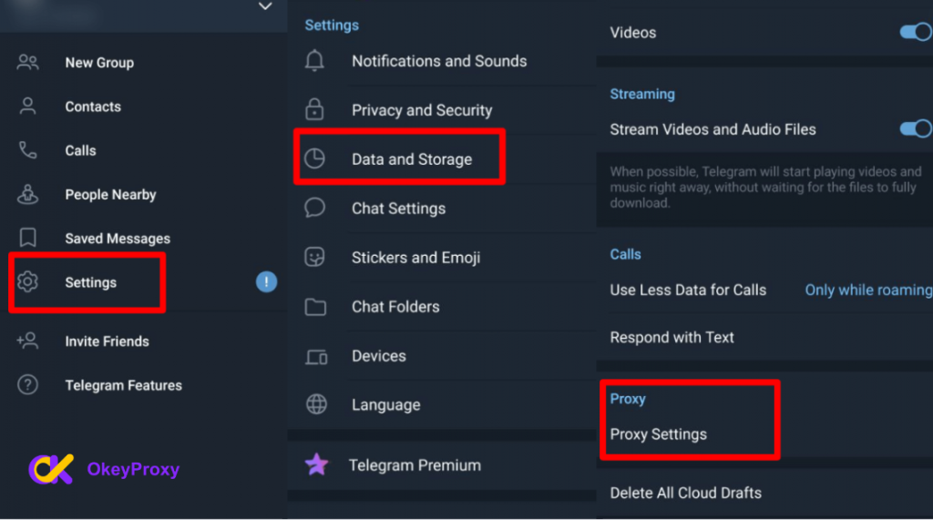 proxy settings in telegram