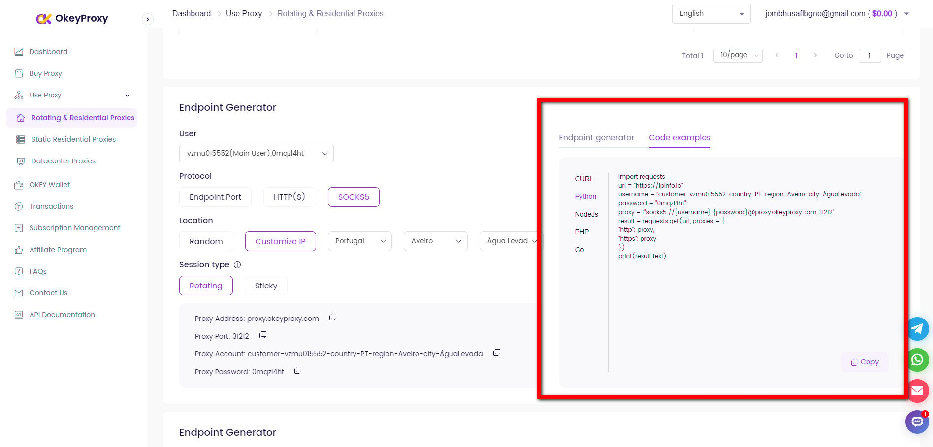 chrome proxy settings with okeyproxy