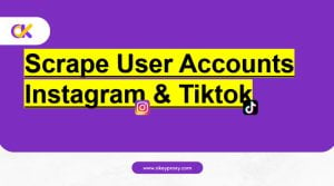 how to scrape user accounts on instagram and tiktok